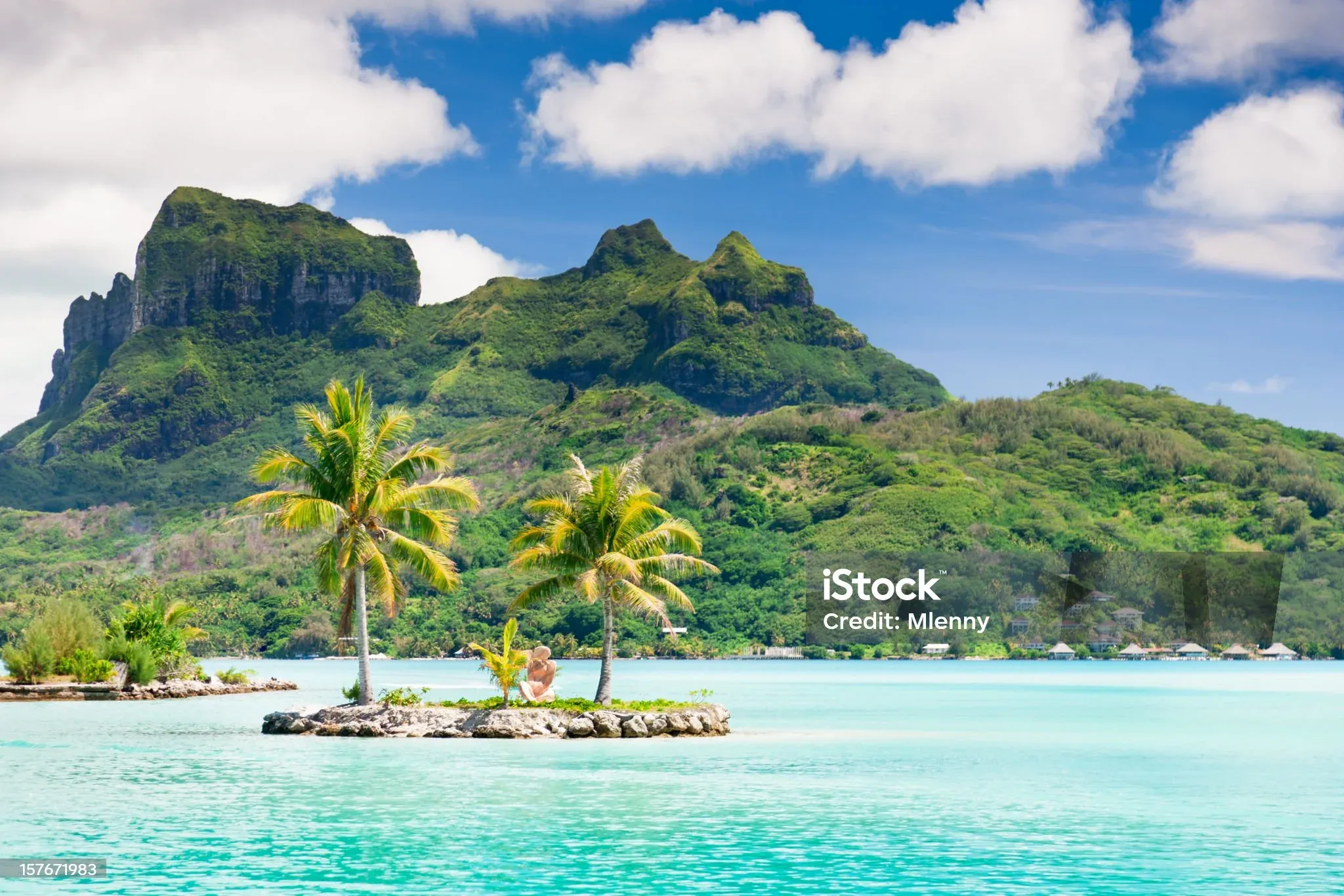 Bora Bora lagoon and Mount Otemanu