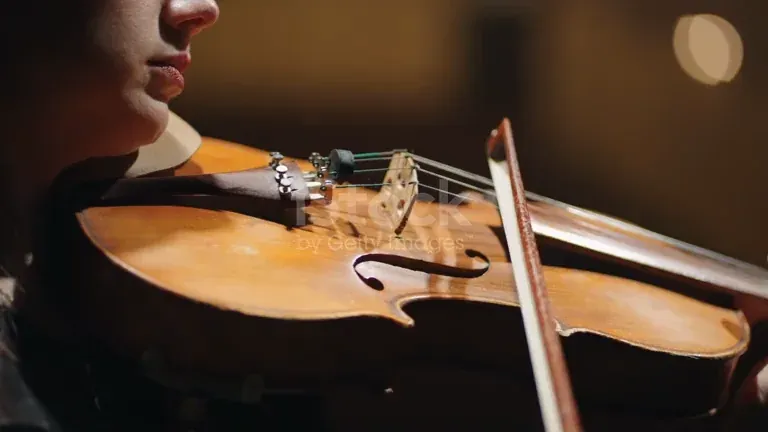 A violinist performing