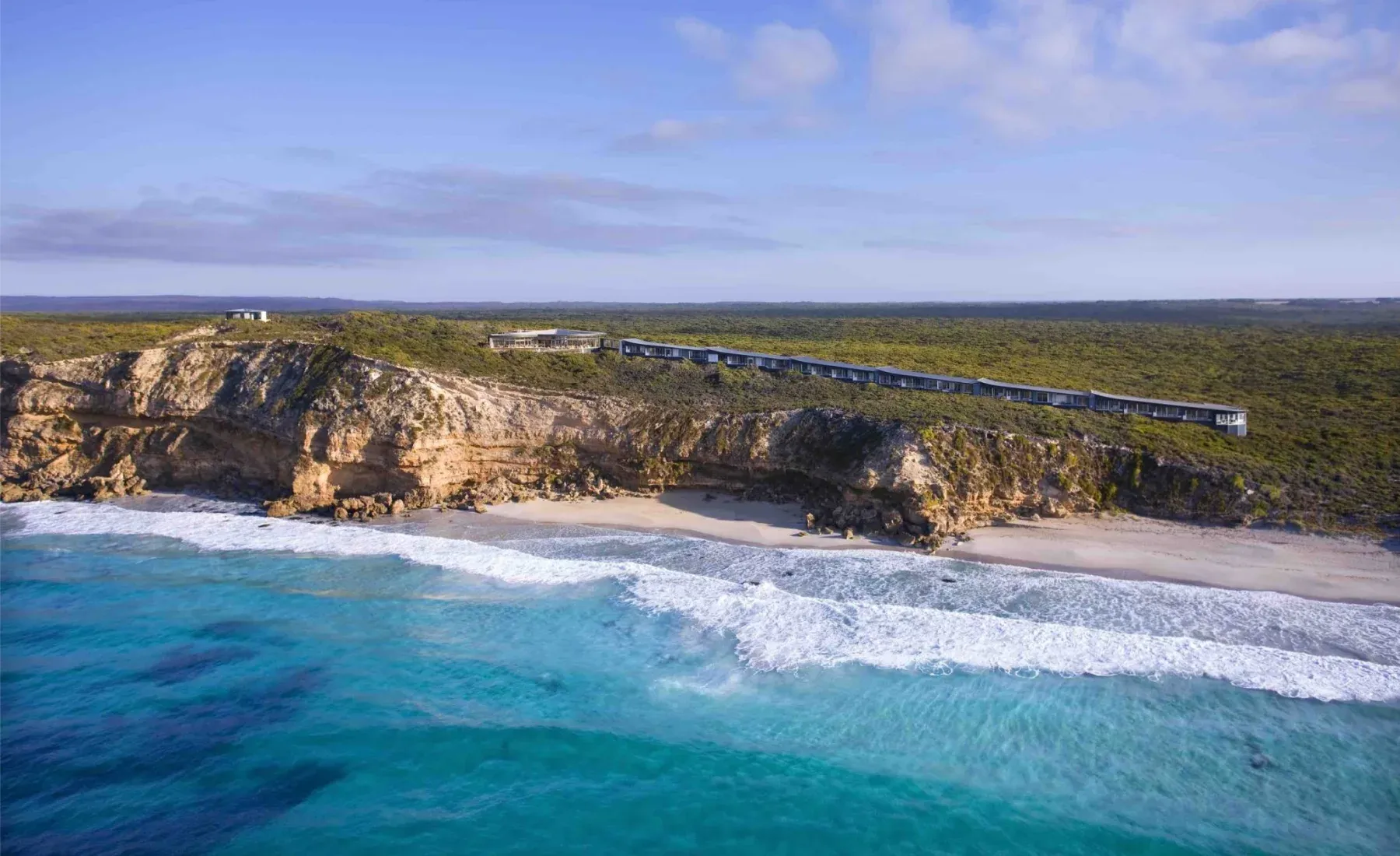 Southern Ocean Lodge above the cliffs